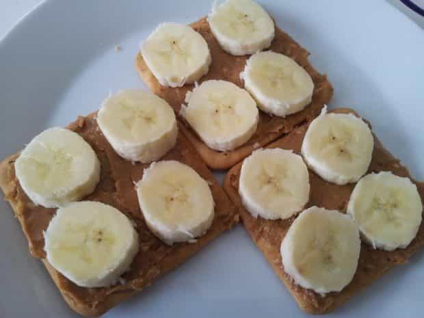 cracker pindakaas banaan & honing