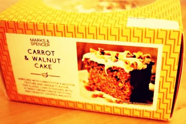 mark&spencer carrot & walnut cake