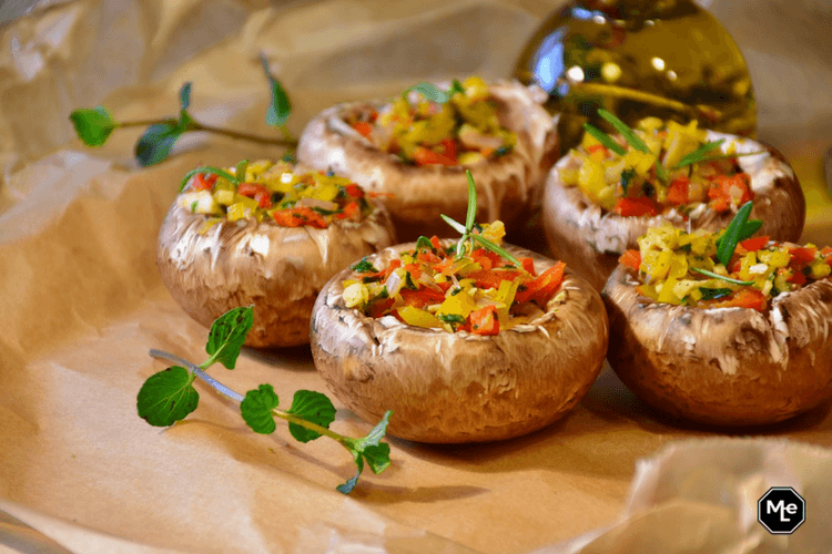 gevulde champignons uit de oven