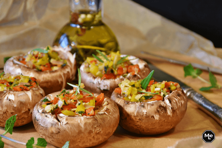 gevulde champignons uit de oven