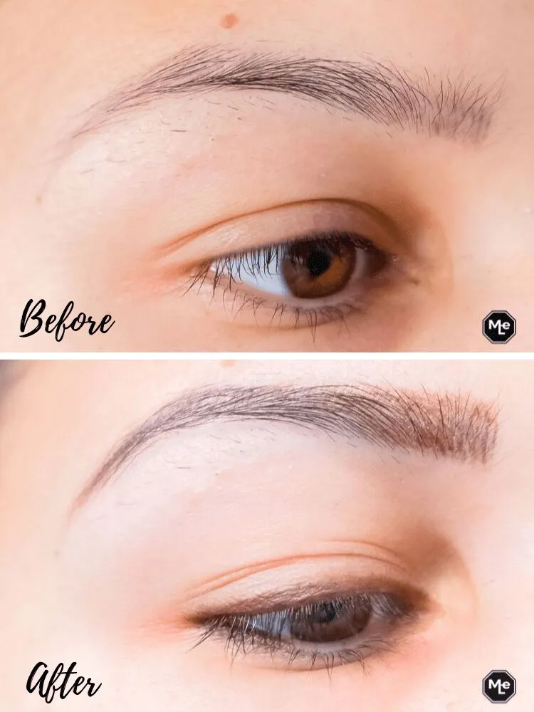 Catrice Brow Comb Pro Micro Pen before and after op wenkbrauw