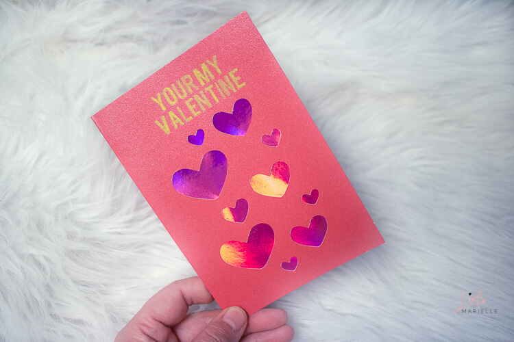 Valentijnskaart met hartjes