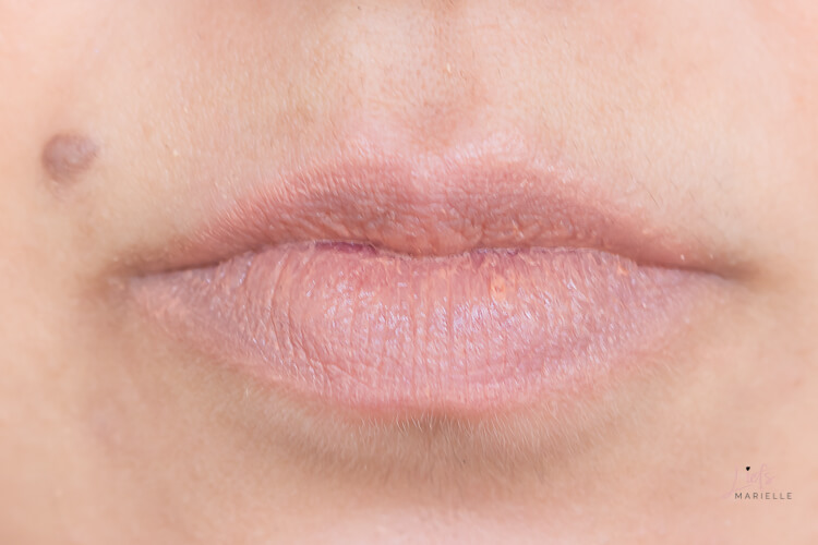 lip close-up Labello-Caring-Beauty--nude-review