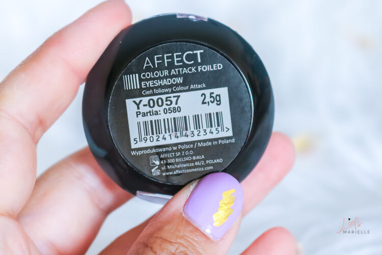 Affect Cosmetics eyeshadow - Attack foiled  ingrediënten
