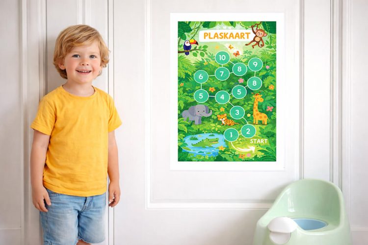 plaskaarten zindelijkheid peuter jungle